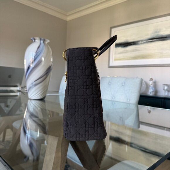 DIOR NYLON Vintage Lady Dior Brown Large - Picture 3 of 16